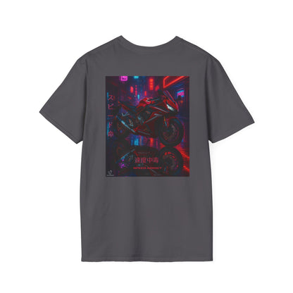 Neon Motorcycle Unisex Softstyle T-Shirt - Streetwear Vibes, Perfect Gift for Bike Enthusiasts