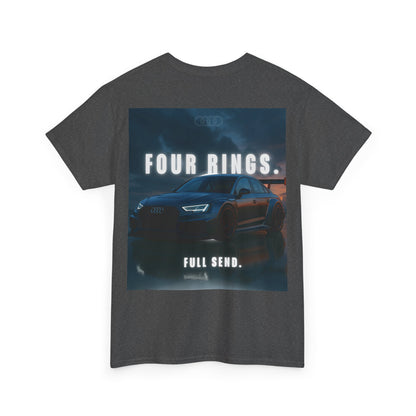 Audi Racing Unisex Heavy Cotton Tee, Car Enthusiast Gift, Motorsport Shirt, Racing Fan Apparel, Automotive Graphic Tee