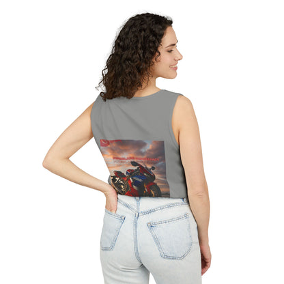 Fireblade Unisex Garment-Dyed Tank Top - Motorcycle Enthusiast Design