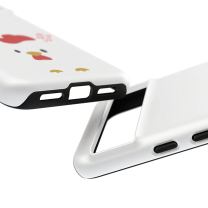Cute Chicken Phone Case, Tough Cases for Animal Lovers, Valentine's Gift, Farmhouse Decor, Unique Mobile Accessories, Heart Design