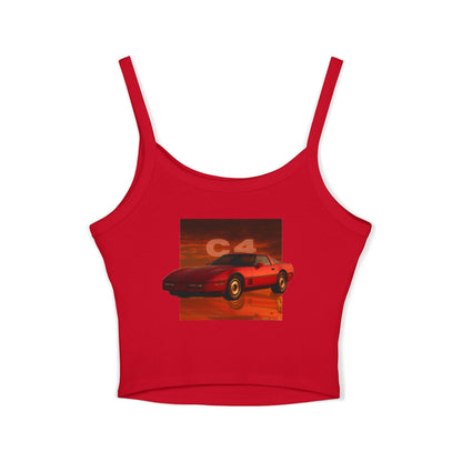 Women's Tank Top - Corvette Inspired C4 Retro Backprint