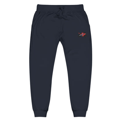 Red Motorcycle Embroidered Unisex Fleece Sweatpants, Cozy Loungewear for Relaxation, Perfect Gift for Him/Her, Casual Style for Home