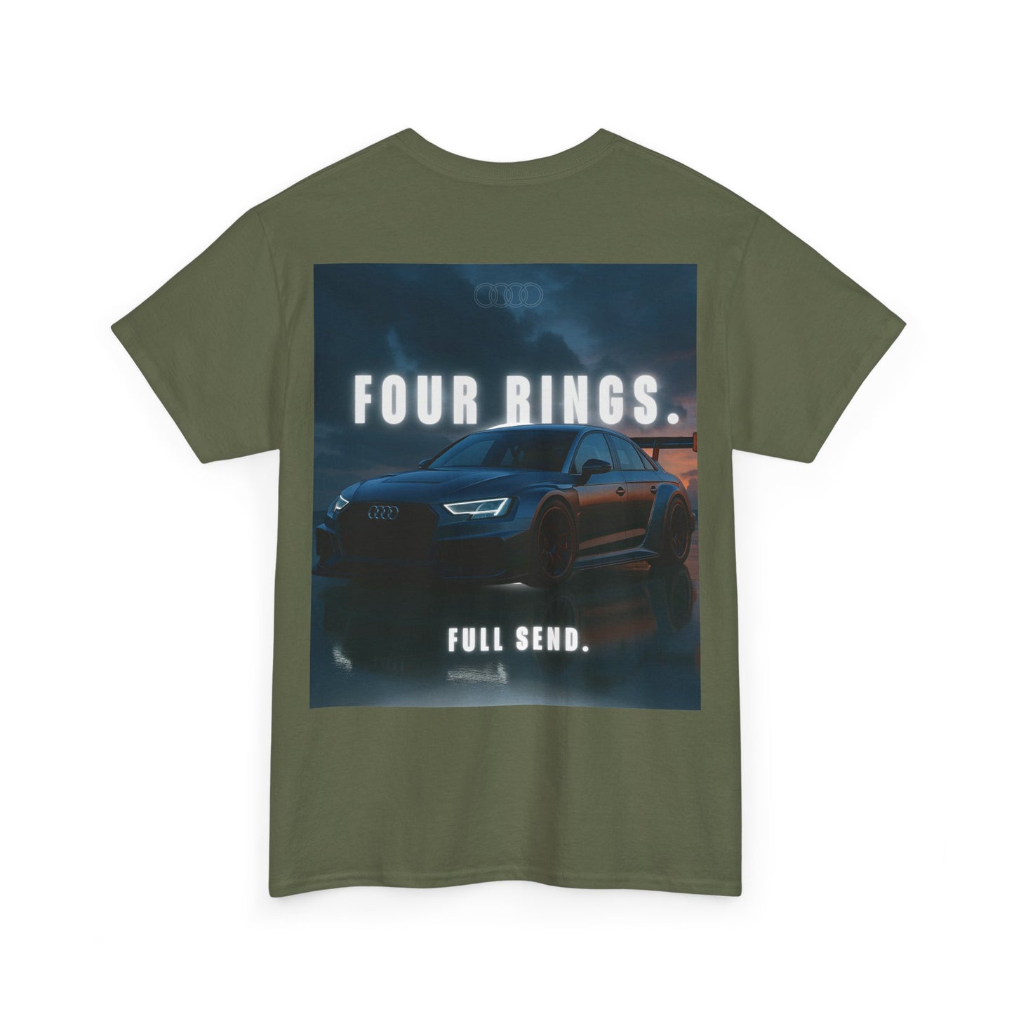 Audi Racing Unisex Heavy Cotton Tee, Car Enthusiast Gift, Motorsport Shirt, Racing Fan Apparel, Automotive Graphic Tee
