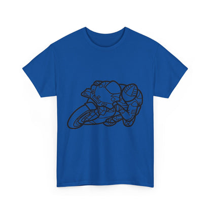 Motorcycle Adventure Tee - Shift and Go, Unisex Heavy Cotton T-Shirt, Biker Gift, Casual Wear, Motorbike Lover Apparel, Ride in Style