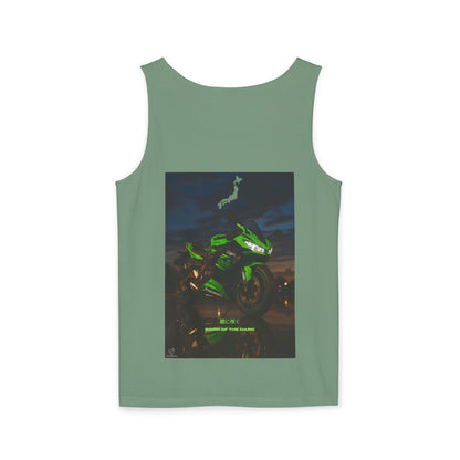 Zx6r Backprint Nice Custom Motorcycle Graphic Tank Top - Unisex Garment-Dyed