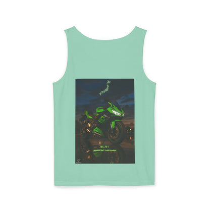Zx6r Backprint Nice Custom Motorcycle Graphic Tank Top - Unisex Garment-Dyed