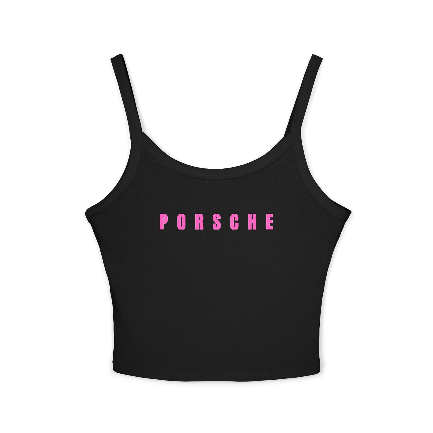 Pink Porsche Women's Spaghetti Strap Top, Porsche Top für Sommer, Auto-Liebhaber, Car Enthusiast Gift, Casual Summer Tank, Automotive