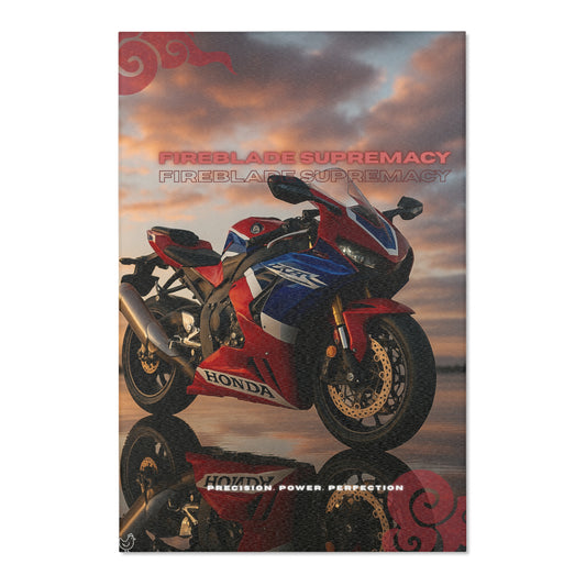 Motorcycle Area Rug - Fireblade Supremacy Design for Bike Enthusiasts