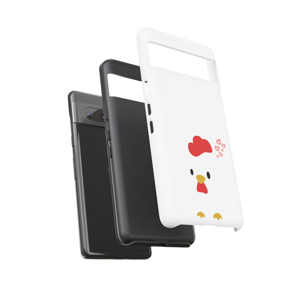 Cute Chicken Phone Case, Tough Cases for Animal Lovers, Valentine's Gift, Farmhouse Decor, Unique Mobile Accessories, Heart Design
