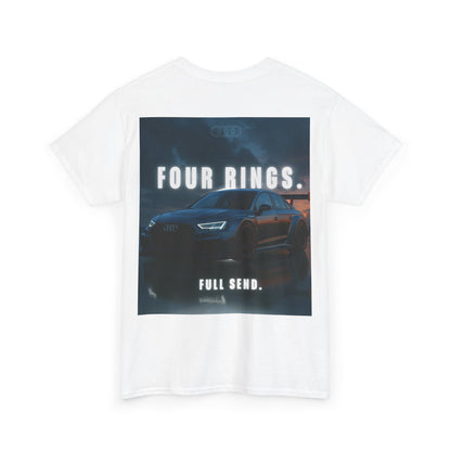 Audi Racing Unisex Heavy Cotton Tee, Car Enthusiast Gift, Motorsport Shirt, Racing Fan Apparel, Automotive Graphic Tee