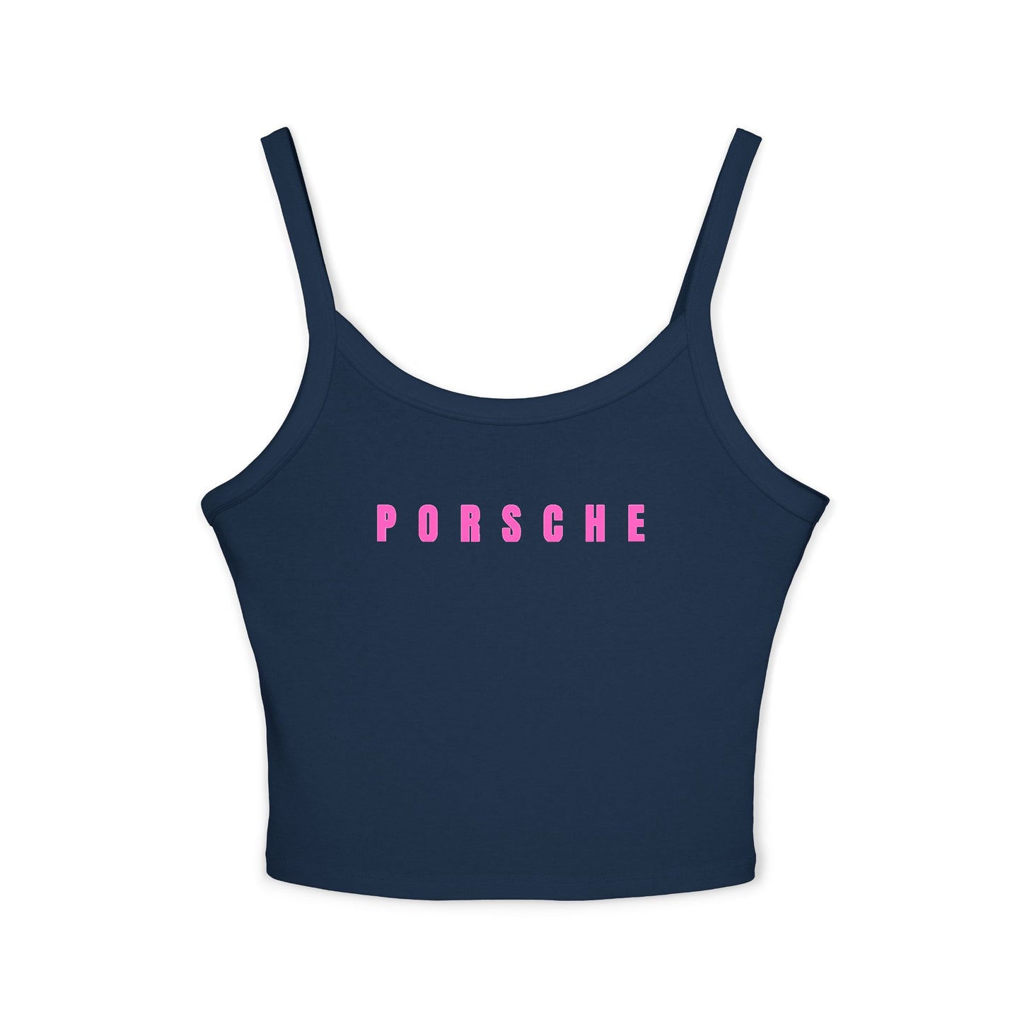 Pink Porsche Women's Spaghetti Strap Top, Porsche Top für Sommer, Auto-Liebhaber, Car Enthusiast Gift, Casual Summer Tank, Automotive