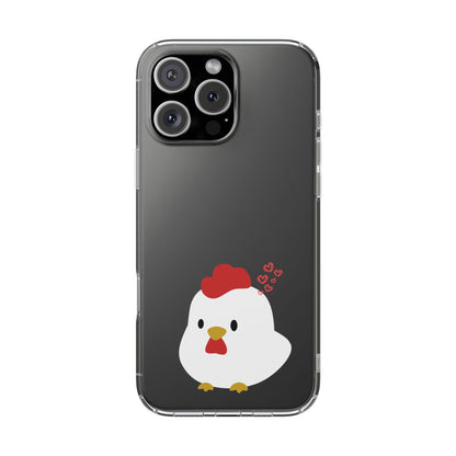 Coque transparente en forme de poulet, adorable coque pour amoureux des animaux, cadeau pour enfants, décoration de ferme, cadeau d'anniversaire