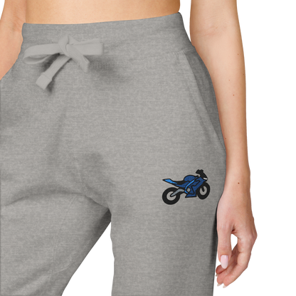 Yamaha inspired Motorcycle Embroidered Unisex Fleece Sweatpants - Cozy & Stylish Activewear