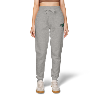 Kawasaki inspired Motorcycle Embroidered Unisex Fleece Sweatpants - Cozy & Stylish Activewear