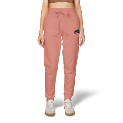 Kawasaki inspired Motorcycle Embroidered Unisex Fleece Sweatpants - Cozy & Stylish Activewear
