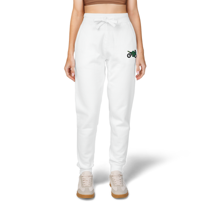Kawasaki inspired Motorcycle Embroidered Unisex Fleece Sweatpants - Cozy & Stylish Activewear