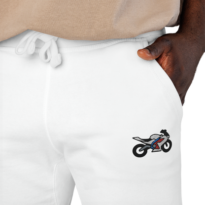 Bmw inspired Embroidered Unisex Fleece Sweatpants, Cozy Lounge Pants for Comfort, Casual Wear, Athleisure, Gifts, Everyday Style