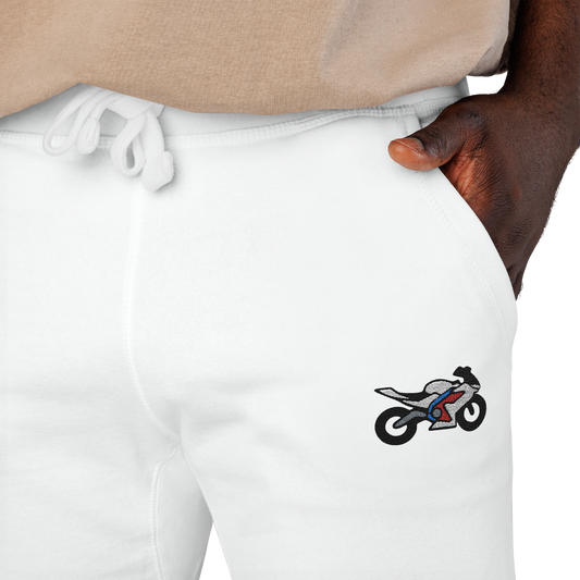 Bmw inspired Embroidered Unisex Fleece Sweatpants, Cozy Lounge Pants for Comfort, Casual Wear, Athleisure, Gifts, Everyday Style